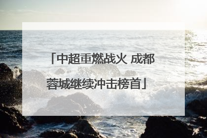 中超重燃战火 成都蓉城继续冲击榜首