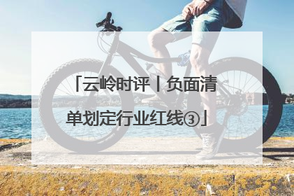 云岭时评丨负面清单划定行业红线③