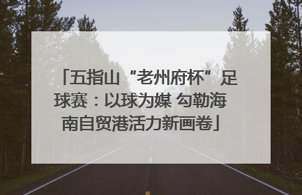 五指山“老州府杯”足球赛：以球为媒 勾勒海南自贸港活力新画卷