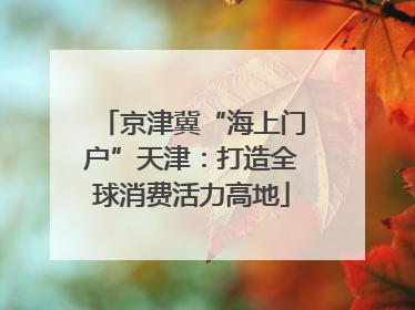 京津冀“海上门户”天津：打造全球消费活力高地