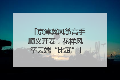 京津冀风筝高手顺义开赛，花样风筝云端“比武”