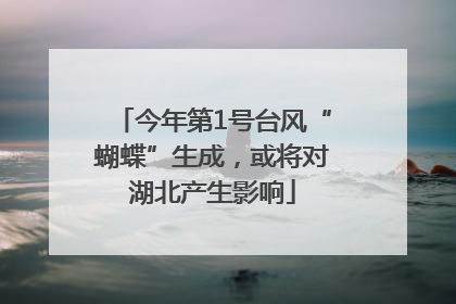 今年第1号台风“蝴蝶”生成，或将对湖北产生影响