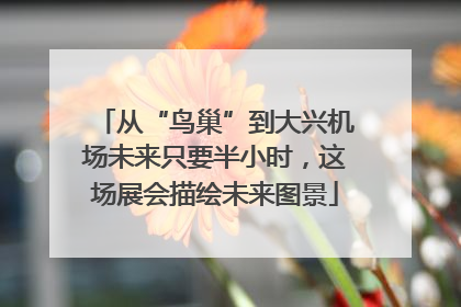 从“鸟巢”到大兴机场未来只要半小时，这场展会描绘未来图景