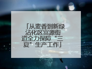 从麦香到新绿 沾化区富源街道全力保障“三夏”生产工作