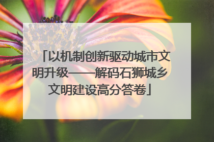 以机制创新驱动城市文明升级——解码石狮城乡文明建设高分答卷