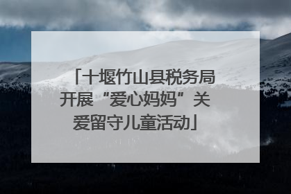 十堰竹山县税务局开展“爱心妈妈”关爱留守儿童活动