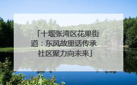 十堰张湾区花果街道：东风故里话传承 社区聚力向未来