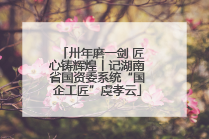 卅年磨一剑 匠心铸辉煌丨记湖南省国资委系统“国企工匠”虞孝云