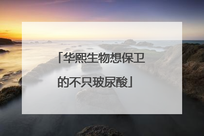 华熙生物想保卫的不只玻尿酸