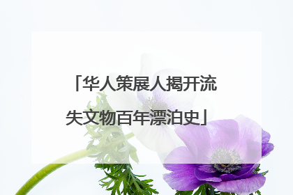 华人策展人揭开流失文物百年漂泊史