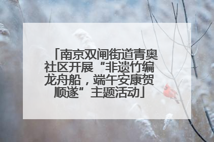 南京双闸街道青奥社区开展“非遗竹编龙舟船，端午安康贺顺遂”主题活动