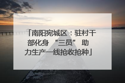 南阳宛城区：驻村干部化身 “三员” 助力生产一线抢收抢种