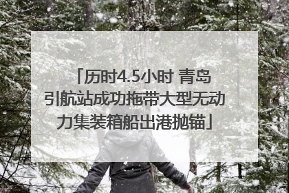 历时4.5小时 青岛引航站成功拖带大型无动力集装箱船出港抛锚