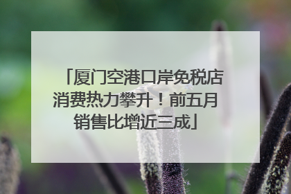 厦门空港口岸免税店消费热力攀升！前五月销售比增近三成