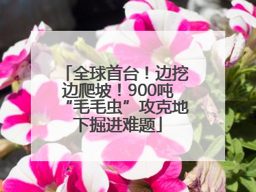 全球首台！边挖边爬坡！900吨“毛毛虫”攻克地下掘进难题