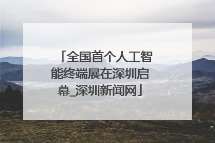 全国首个人工智能终端展在深圳启幕_深圳新闻网