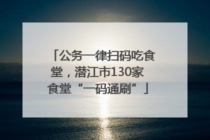 公务一律扫码吃食堂，潜江市130家食堂“一码通刷”