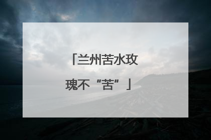 兰州苦水玫瑰不“苦”