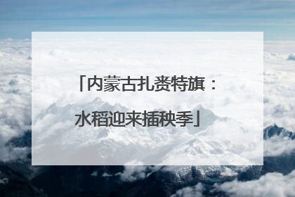 内蒙古扎赉特旗：水稻迎来插秧季