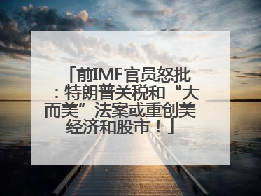 前IMF官员怒批：特朗普关税和“大而美”法案或重创美经济和股市！