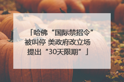 哈佛“国际禁招令”被叫停 美政府改立场提出“30天限期”