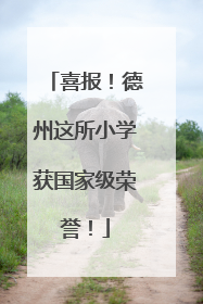 喜报！德州这所小学获国家级荣誉！