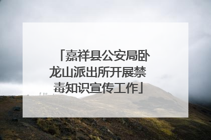 嘉祥县公安局卧龙山派出所开展禁毒知识宣传工作