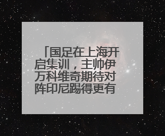 国足在上海开启集训，主帅伊万科维奇期待对阵印尼踢得更有进攻性