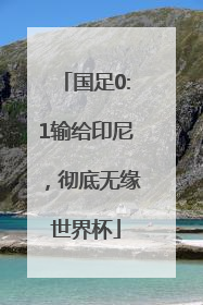 国足0:1输给印尼，彻底无缘世界杯