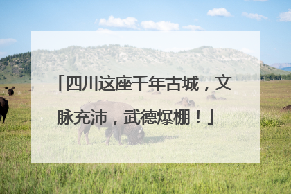四川这座千年古城，文脉充沛，武德爆棚！