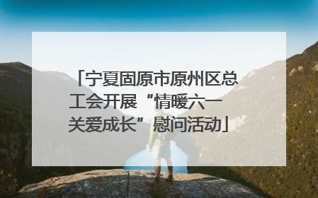 宁夏固原市原州区总工会开展“情暖六一 关爱成长”慰问活动