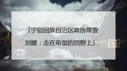 宁夏回族自治区政协常委刘媛：走在希望的田野上