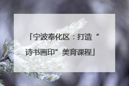 宁波奉化区：打造“诗书画印”美育课程