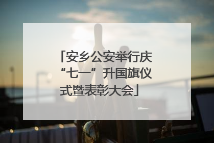 安乡公安举行庆“七一”升国旗仪式暨表彰大会