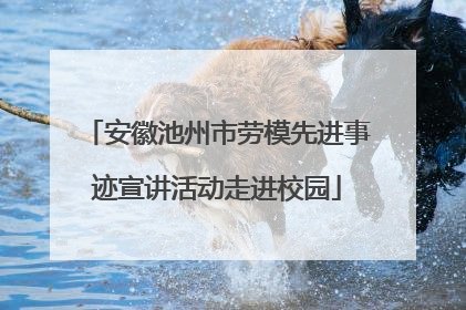 安徽池州市劳模先进事迹宣讲活动走进校园