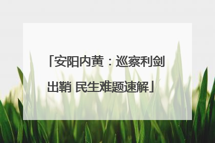 安阳内黄：巡察利剑出鞘 民生难题速解
