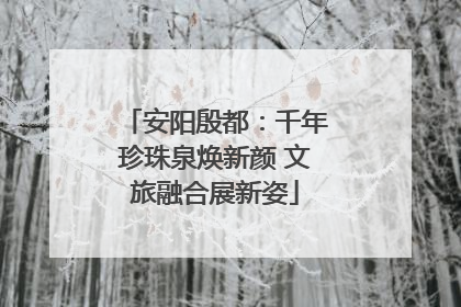 安阳殷都：千年珍珠泉焕新颜 文旅融合展新姿