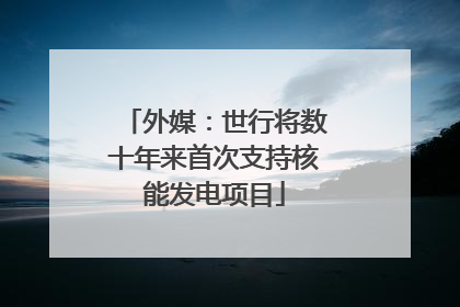外媒：世行将数十年来首次支持核能发电项目