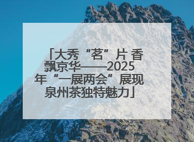 大秀“茗”片 香飘京华——2025年“一展两会”展现泉州茶独特魅力