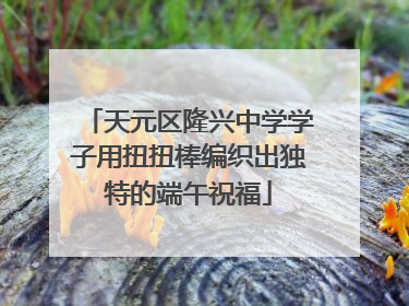天元区隆兴中学学子用扭扭棒编织出独特的端午祝福