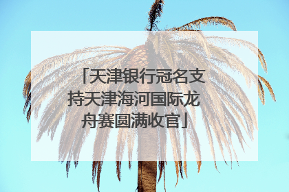 天津银行冠名支持天津海河国际龙舟赛圆满收官