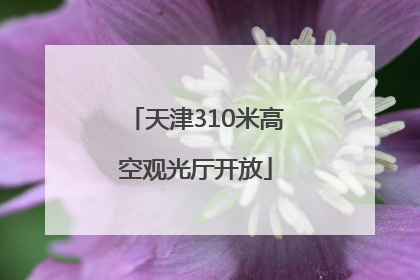 天津310米高空观光厅开放