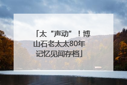 太“声动”！博山石老太太80年记忆见闻存档