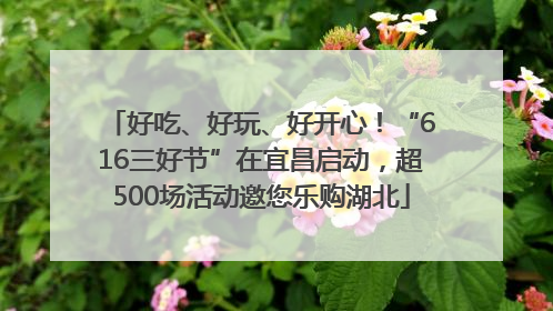 好吃、好玩、好开心！“616三好节”在宜昌启动，超500场活动邀您乐购湖北