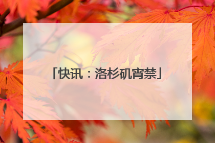 快讯：洛杉矶宵禁