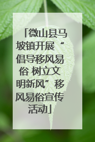 微山县马坡镇开展“倡导移风易俗 树立文明新风”移风易俗宣传活动
