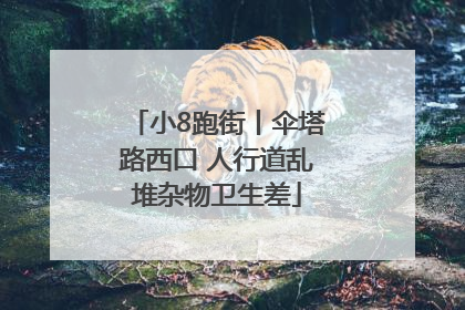 小8跑街丨伞塔路西口 人行道乱堆杂物卫生差