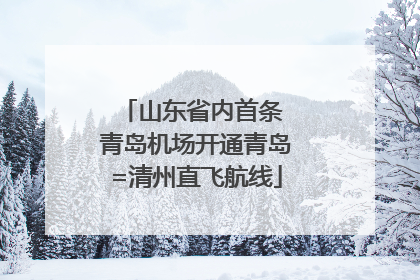 山东省内首条 青岛机场开通青岛=清州直飞航线