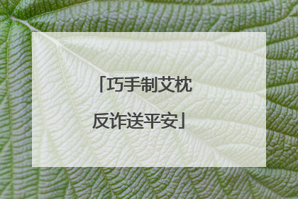 巧手制艾枕 反诈送平安