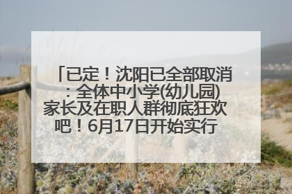 已定！沈阳已全部取消：全体中小学(幼儿园)家长及在职人群彻底狂欢吧！6月17日开始实行！18岁及以上可参加25年学历提升报名！